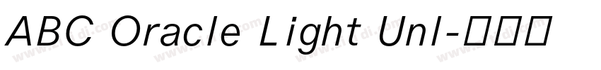 ABC Oracle Light Unl字体转换